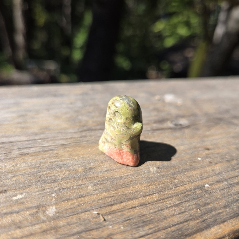 Unakite natural crystal mini ghost 1" - Picture 7 of 8